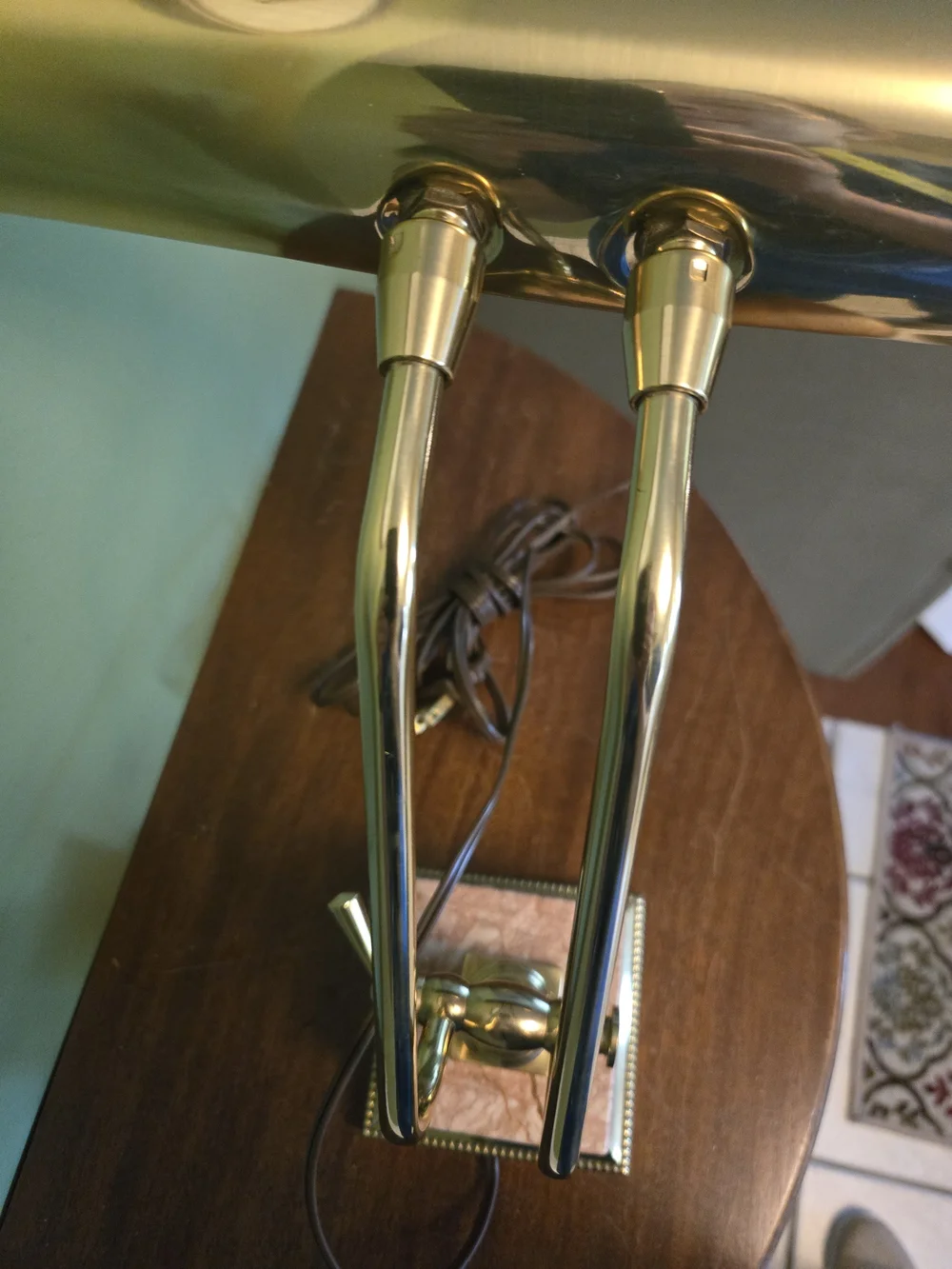 Vintage House of Troy Brass Piano Desk Lamp Marble Base Adjustable Light P10-101